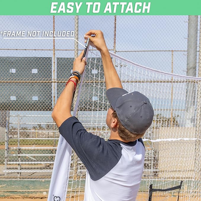 GoSports Replacement 7 x 7 ft Baseball Net - NET ONLY - Frame NOT Included - Choose Your Color