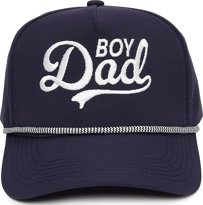 Funky Junque Performance Waterproof Golf Rope Hat – Cool Breathable Workout 5 Panel Snapback Cap for Men