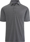 SAMERM Golf Shirts for Men Super Stretch Jacquard Dry Fit Golf Polo Moisture Wicking Short Sleeve Polo Shirts for Men