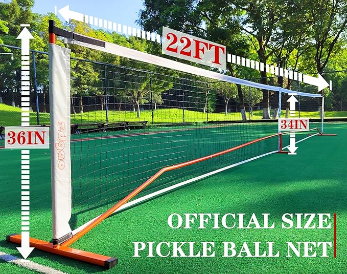 Zdgao Pickleball Set with Net for Driveway, 22 FT Regulation Size Pickle Ball - Image 8