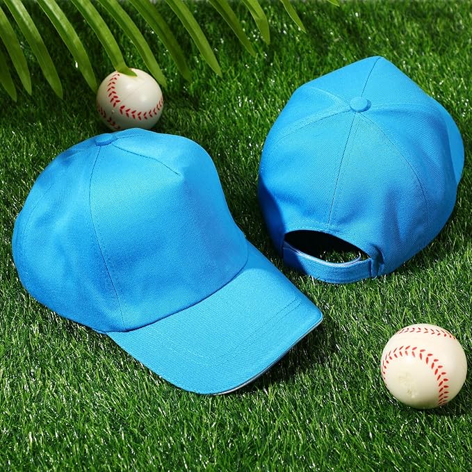 Shyyween Kids Baseball Caps Youth Adjustable Plain Baseball Hats Cotton Blank Hats Bulk for Girls Boys Sport Team
