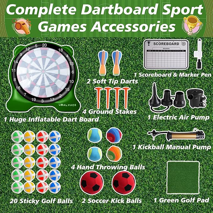 UBALANCE Giant Inflatable Dart Board, Outdoor Dartboard Yard Games - Image 3