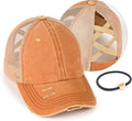 C.C Ponycap Messy High Bun Ponytail Adjustable Glitter Mesh Trucker Baseball Cap