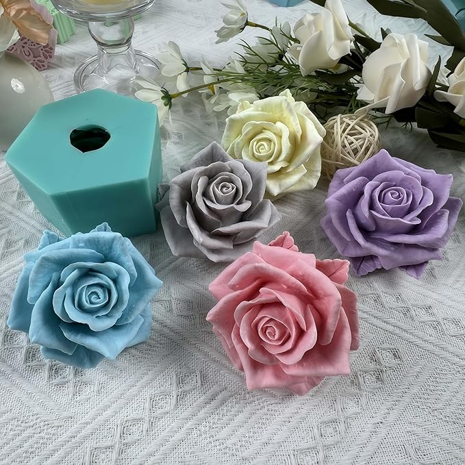 Bloom Rose Flower 3D Silicone Mold - Image 7