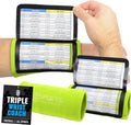 Sports Unlimited Adult Triple Wrist Coach, Football Wristbands for Plays, Baseball Wristbands, QB Arm Bands