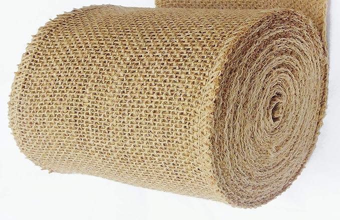 3-Pack Burlap Fabric Ribbon Natural Roll DIY Tree Protector Wrap Plant Bandage - Image 8