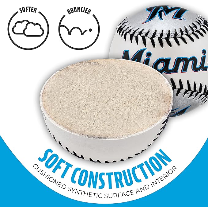 Franklin Sports MLB Team Soft Baseballs - Team Logo - Fan Shop Toy Baseball for Kids - Decoration for Desks and Office