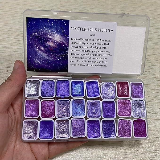 Mini Glitter Watercolor Paint Set - Image 7