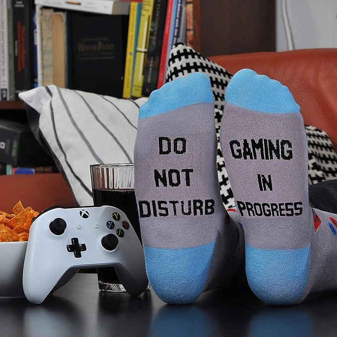 Cavertin Men's Funny Socks Hunting Fishing Football Baseball Gaming Golf Taco Pizza Bacon Christmas Gift for Men