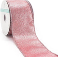 CT CRAFT LLC Glitter Wired Ribbon 2.5" x 10 Yards Rose Gold by CTCRAFTLLC