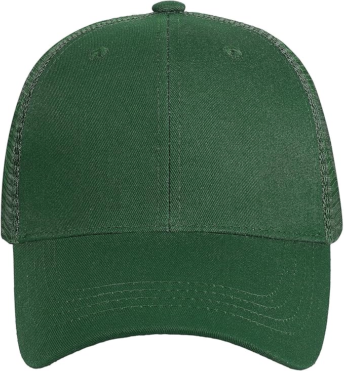 Falari Trucker Hat Baseball Cap Structured Plain Design 6 Panel, Adjustable Size