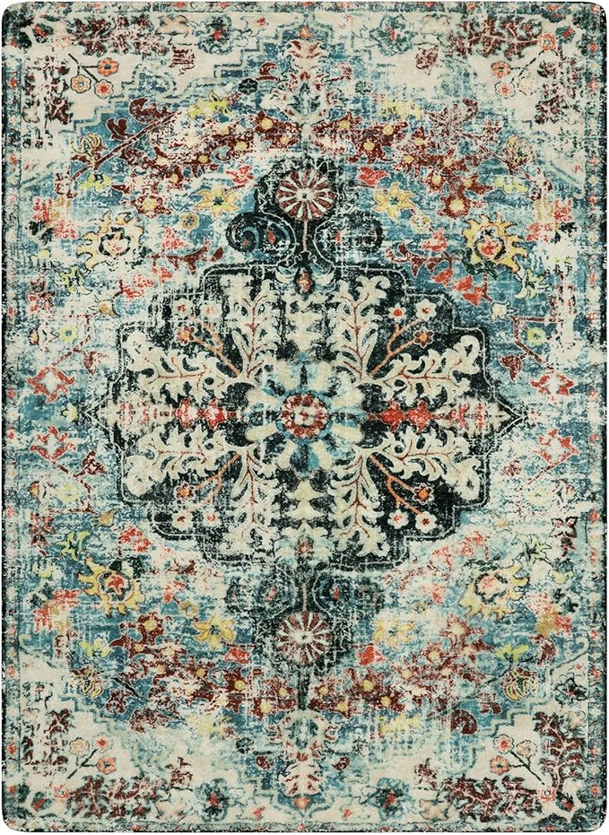 Lahome Bohemian Floral Medallion Area Rug - Image 9