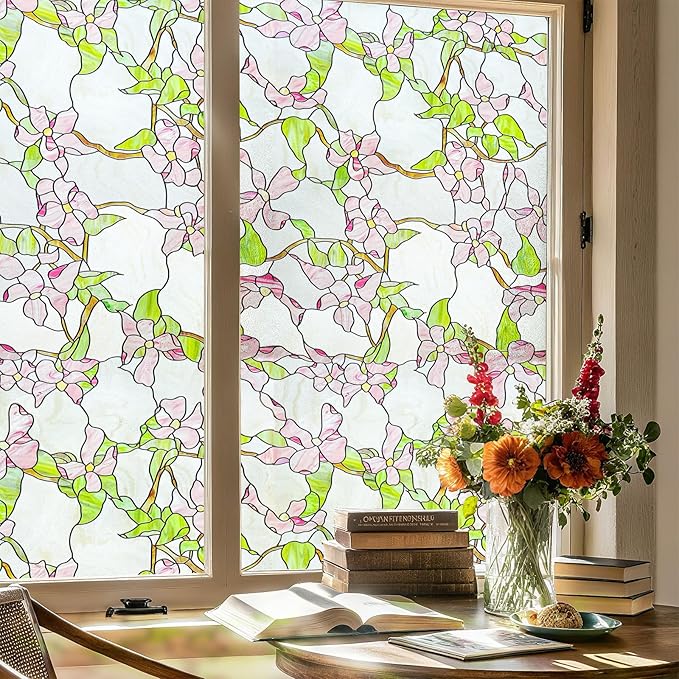 3D Stained Glass Window Film, Decorative Window Privacy Film by ADDHERES