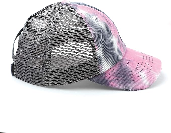 C.C Ponycap Messy High Bun Ponytail Adjustable Glitter Mesh Trucker Baseball Cap