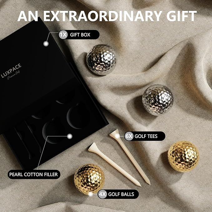 2-Layers Premium Golf Ball - Performance Golf Ball for Distance and Straighter Shots, Personalized Antique Gifts for Men Golf Tees Gift Set