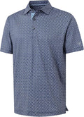 M MAELREG Mens Golf Shirt Short Sleeve Dry Fit Print Moisture Wicking Performance Patterns Collared Polo Shirt