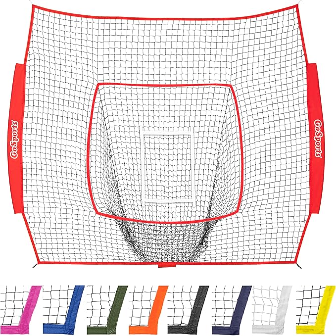 GoSports Replacement 7 x 7 ft Baseball Net - NET ONLY - Frame NOT Included - Choose Your Color