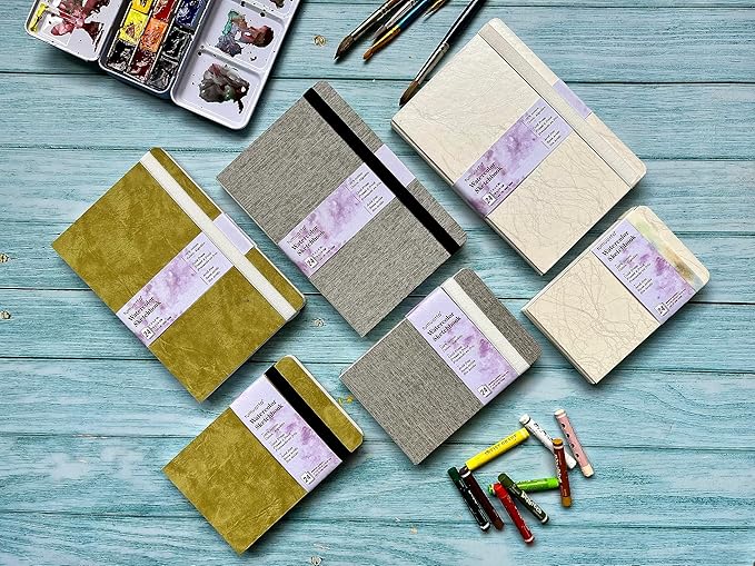 tumuarta Watercolor Sketchbook, 140 LB, 100% Cotton Paper, Cold Press, 24 Sheets - Image 8