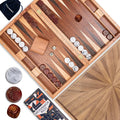 17 Inch Backgammon Sets for Adults. Beautiful Wood Inlaid Backgammon Board Game by Pointworks