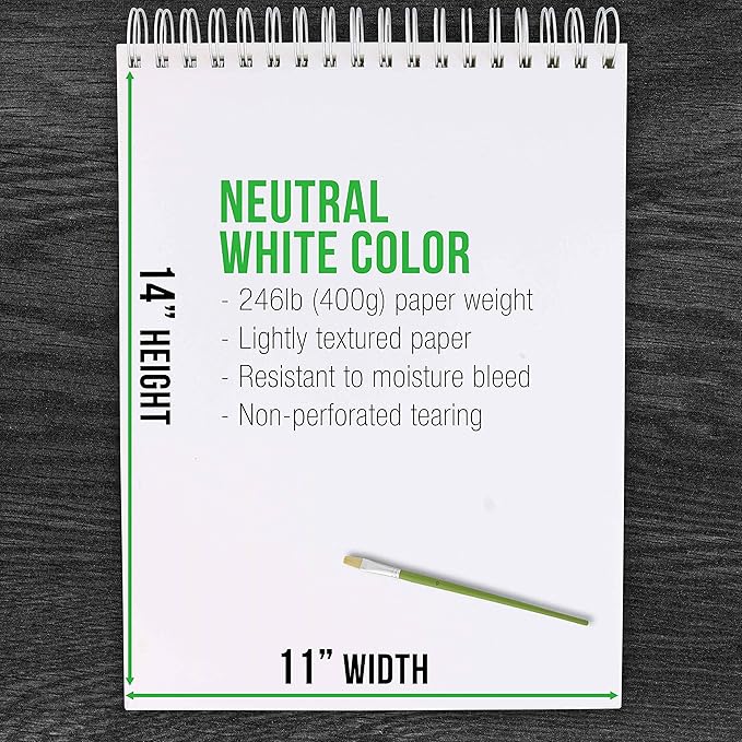 U.S. Art Supply 9x12 Premium Heavy-Weight Acrylic Painting Paper Pad, 2 Pack - Image 3