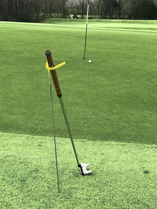 V-Shaped Golf Club Stand Keeps Your Clubs Clean, Dry & Visible, V-Stick Club Stand Made of Highly Durable Stainless Steel - Easy to Carry Golf Club Holder