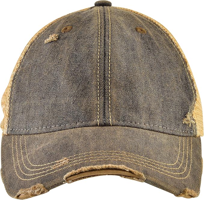 Vintage Distressed Baseball Cap – Unstructured Fit Adjustable Snapback Hat for Men & Women