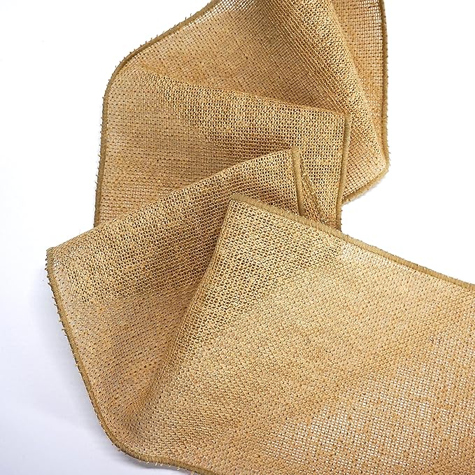 CT CRAFT LLC Burlap Fabric Wired Ribbon 6" x 10 Yards Natural Color - Image 4