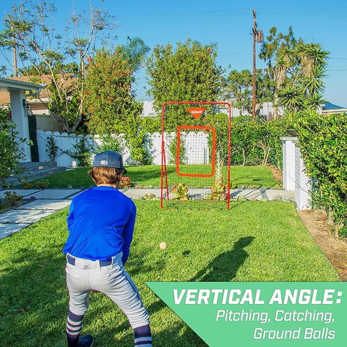 GoSports Baseball & Softball Pitching and Fielding Rebounder - Pitch Back Net - Choose Your Size