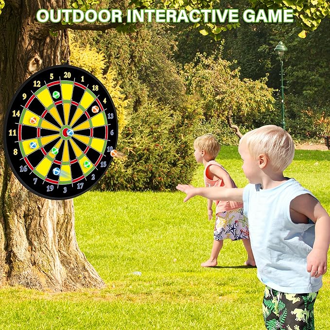 Large Dart Board for Kids, Kids Double-Sided Dart Board - Image 6