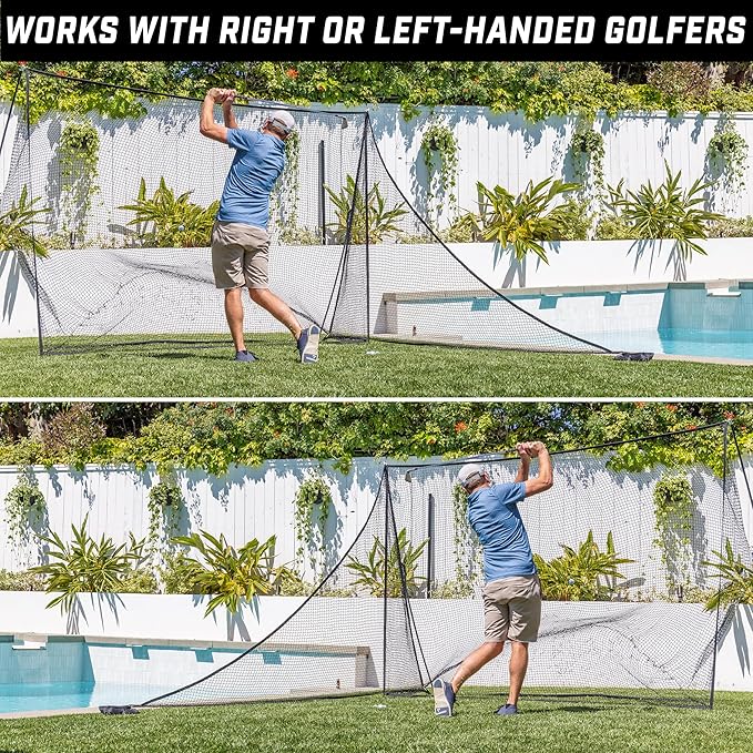 GoSports Shank Net Attachment for Golf Hitting Nets - Black or Red