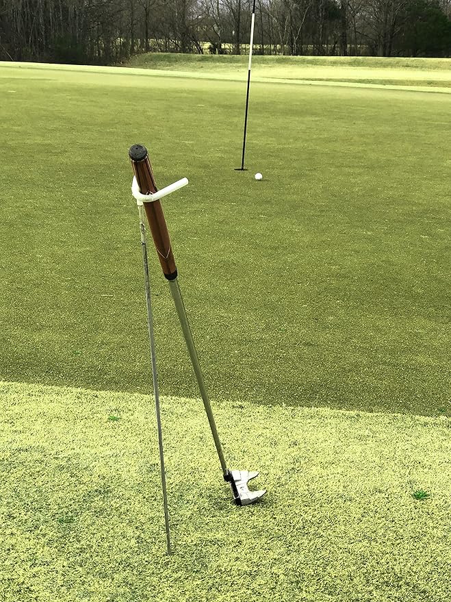 V-Shaped Golf Club Stand Keeps Your Clubs Clean, Dry & Visible, V-Stick Club Stand Made of Highly Durable Stainless Steel - Easy to Carry Golf Club Holder