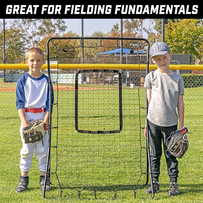 GoSports Baseball & Softball Pitching and Fielding Rebounder - Pitch Back Net - Choose Your Size