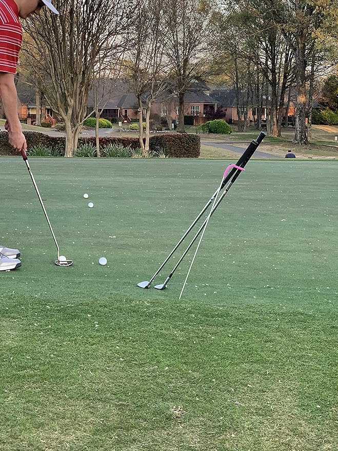 V-Shaped Golf Club Stand Keeps Your Clubs Clean, Dry & Visible, V-Stick Club Stand Made of Highly Durable Stainless Steel - Easy to Carry Golf Club Holder