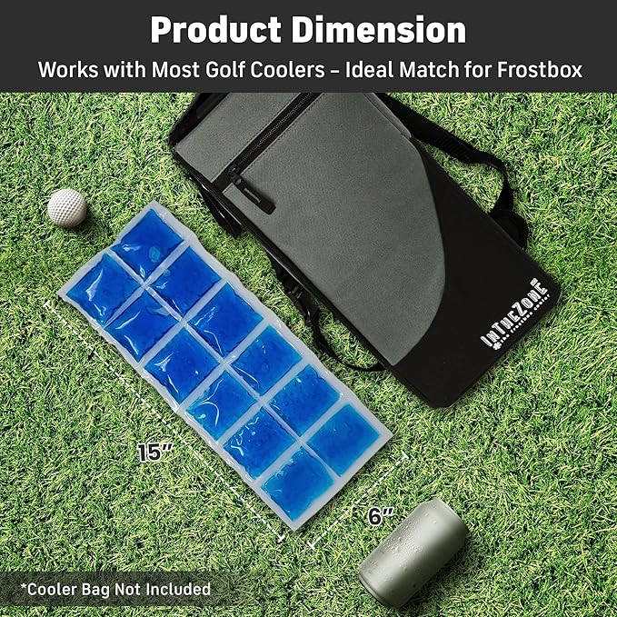 Frostbox Golf Bag Cooler with Ice Pack | Insulated 6-Can Beer Sleeve | Stays Cold for Hours Discreet Hidden Design - Fits in Golf Bag