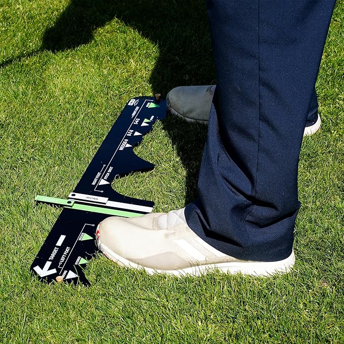 Izzo Golf Sure Stance Golf Swing Training Aid -Ball Position Trainer