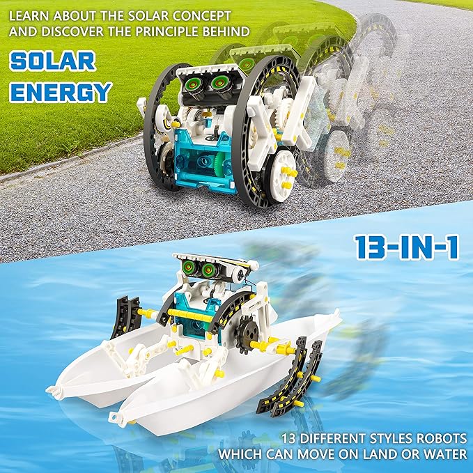 STEM 13-in-1 Solar Power Robots Creation Toy, Educational Experiment DIY - Image 2