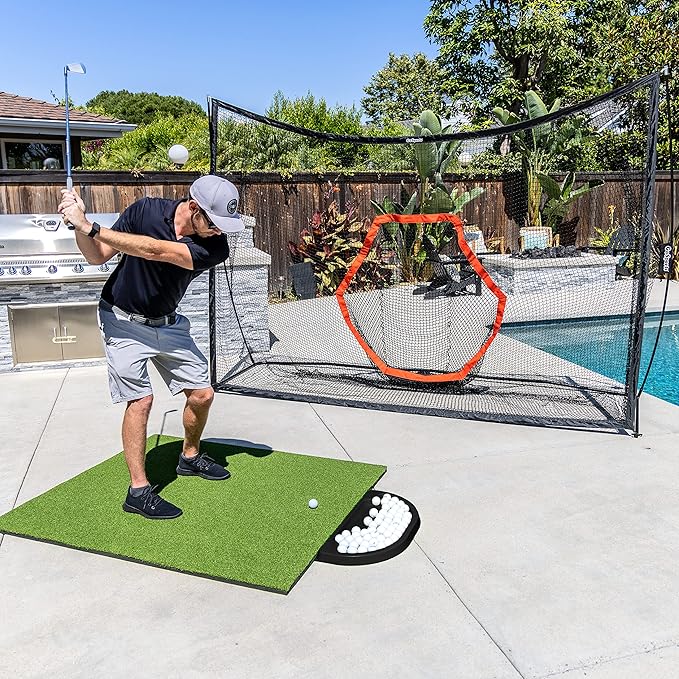 GoSports All-Weather Golf Ball Trays with 70 Ball Capacity - Black or Green - Compatible with All Hitting Mats