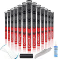 CHAMPKEY Premium Hybrid Golf Grips 13 Pack with All Repair Kits - All Weather Performance Golf Club Grips - High Traction and Control Half Corded Golf Grips for Men