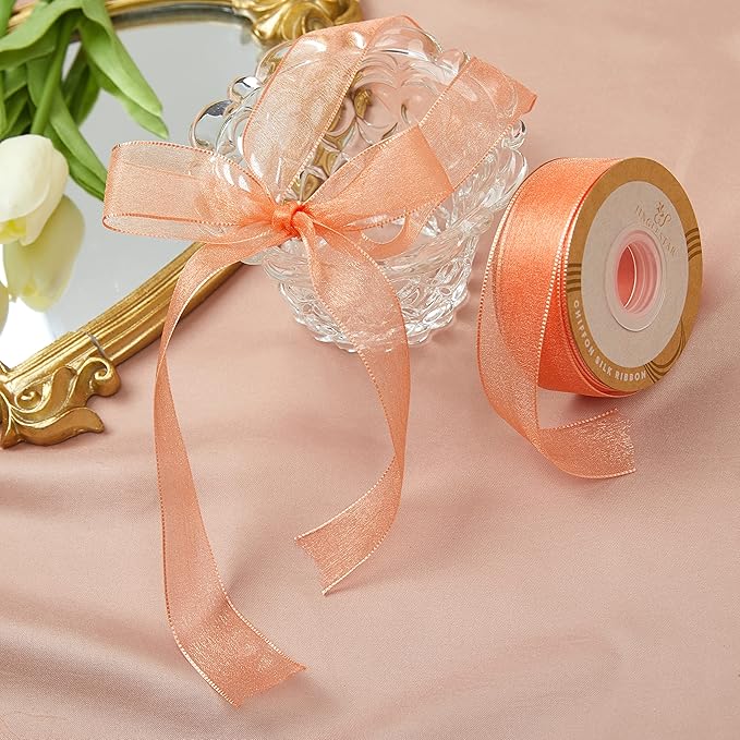 1 Inch Wide Sheer Chiffon Ribbon - Image 4