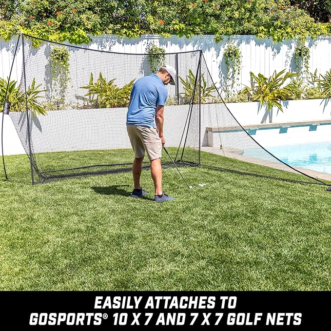 GoSports Shank Net Attachment for Golf Hitting Nets - Black or Red